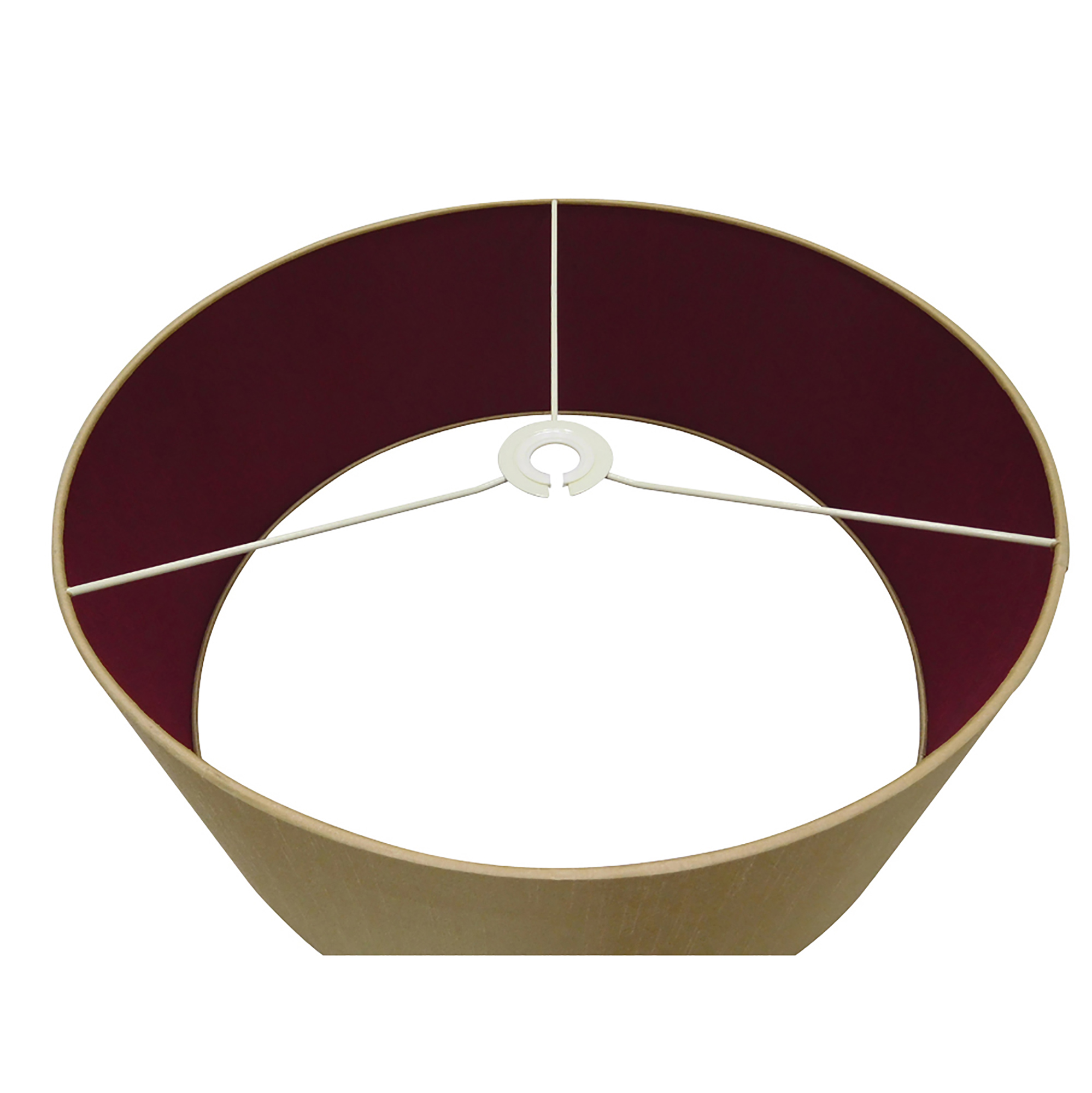 Baymont 50cm Semi Flush 3 Light Polished Chrome, Antique Gold/Ruby, Frosted Diffuser DK0332  Deco Baymont CH AG
